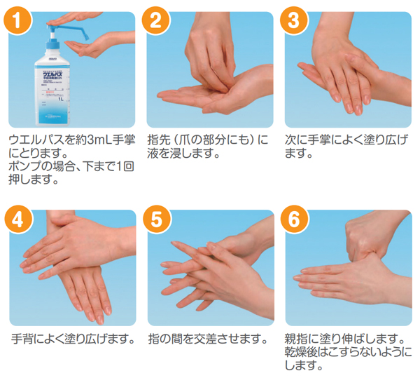 ダスキンでは手の殺菌消毒に手術前後にも使われているウエルパスマイルドを推奨しています。